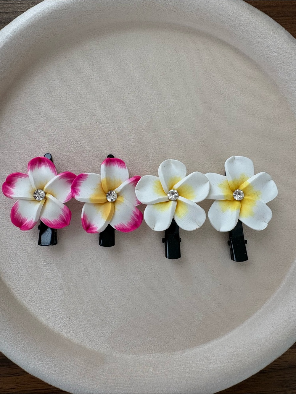 Handmade Tropical Flower Small Hair Clips